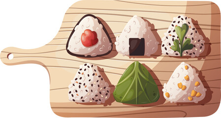 Japanese onigiri illustration