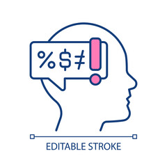 Confused thoughts RGB color icon. Disorganized thinking. Anxiety disorder. Inner fears. Mental health issue. Isolated vector illustration. Simple filled line drawing. Editable stroke. Arial font used