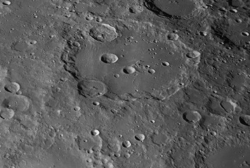 Wall Mural - Clavius crater on the moon, taken with my telescope.