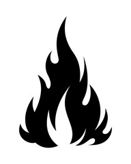 Wall Mural - flame fire fireball silhouette grunge tattoo design illustration clipart