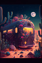 Chiaroscuro, Pop Cyberpunk, Western Steampunk, Tiny Roses, Ornate, Colorful, Young Gaia, Overgrown Desert, Tunnel, Owl Eyes, Desert