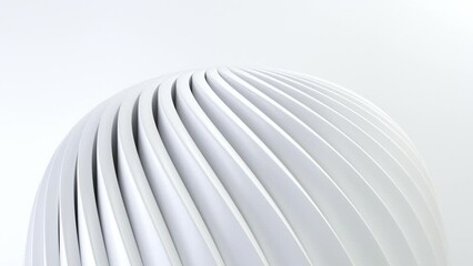 Wall Mural - abstract 3d render motion background. white hi-tech geometric animation texture for futuristic techn