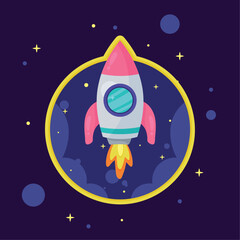 Wall Mural - rocket space outer