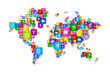 © daboost - World Map Flying Desktop Icons collection