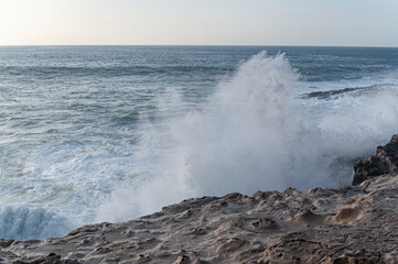 Canvas Print - waves on the beach in canarias