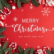 Leinwandbild Motiv Merry christmas instagram post template