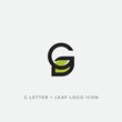 G letter with leaf logo simple and clean