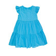 blue kids dress Baby girl with cut out isolated on background transparent