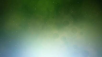 Canvas Print - green blurred nature bokeh with looped flickering particles copy space animation background.