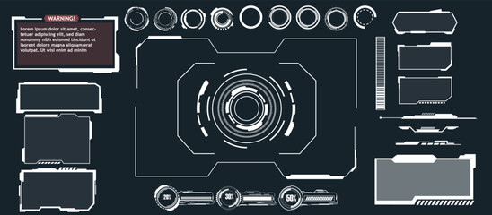 Wall Mural - abstract technology futuristic concept hud interface hologram elements of digital data and circle