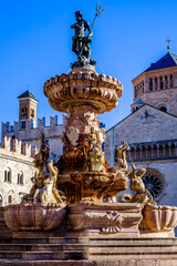 Wall Mural - historic buildings at the old town of Trento - Trentino in italy