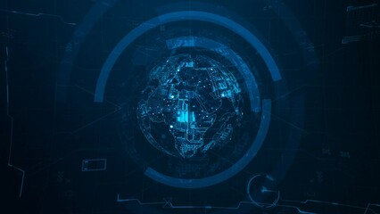 Globe HUD animated