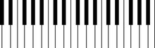 Piano Keys. Musical Instrument Keyboard. Vector Illustration.