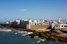 View Over The Rampart Of The Old Town. Essaouira, Morocco.