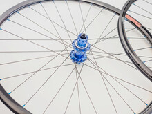 Close-up Of Light Weight Bicycle Wheels
