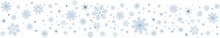 Christmas Pattern Of Snowflakes And Stars. Blue Snowflakes On Transparent Background. Snowflake Pattern. PNG Image	