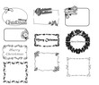 Collection of Christmas borders, tags, signs, frames vector
