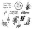 Collection of Christmas graphics, vectors, messages for web or posters