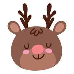 Poster - cute reindeer face