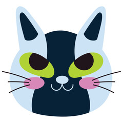 Sticker - cartoon cat head