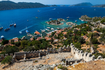 Wall Mural - view of the coast of Kekova, south of turkey