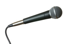 Classic Stage Microphone Isolated Against White