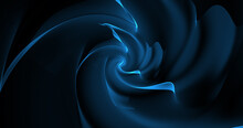 Abstract Background. A Blue Spiral Of Lines And A Wave Similar To A Magical Energy Beautiful Glowing Smoke In Space