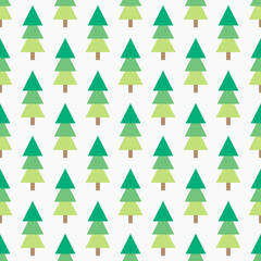 Wall Mural - christmas trees seamless forest pattern.