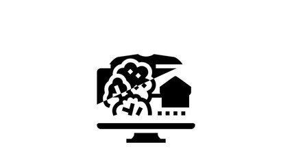 Wall Mural - garden designer glyph icon animation