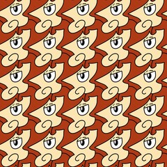  seamless pattern of cute cartoon