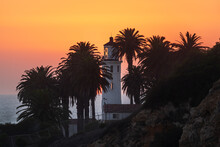 Sunset Behind The Lighthouse 