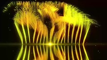 Golden Particle Burst Video Background