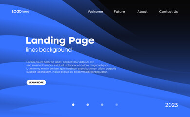 abstract modern blue background with gradient lines composition. the minimal layout design template 