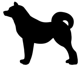 silhouette akita inu