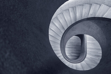 Poster - Modern spiral staircase. Contemporary architecture abstract background