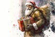 Illustration of Working Class Santa Claus