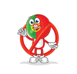 Sticker - say no to portugal mascot. cartoon vector