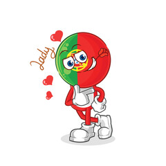 Sticker - portugal flirting illustration. character vector