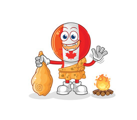 Sticker - canada ancient cartoon. cartoon mascot vector