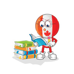 Sticker - canada studying mascot. cartoon vector