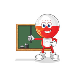 Wall Mural - poland teacher vector. cartoon character