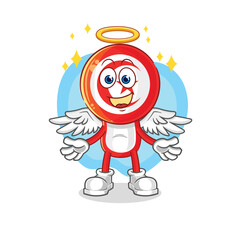 Sticker - tunisia angel with wings vector. cartoon character