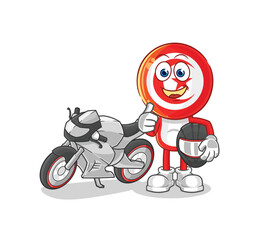 Wall Mural - tunisia racer character. cartoon mascot vector