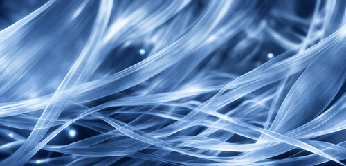 Wall Mural - blue energy strands, curved lines backdrop. backdrop with copy space, graphic elements for design la