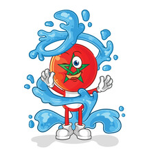 Wall Mural - morocco fresh with water mascot. cartoon vector