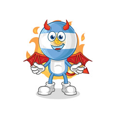 Canvas Print - argentina demon with wings character. cartoon mascot vector