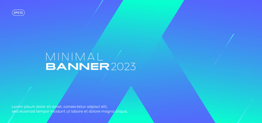 Wall Mural - abstract blue background. modern banner design template with lines gradient. vector, 2023