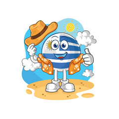 Sticker - uruguay go on vacation. cartoon mascot vector