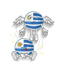 Wall Mural - uruguay spirit leaves the body mascot. cartoon vector