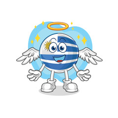 Canvas Print - uruguay angel with wings vector. cartoon character